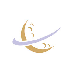 Obraz na płótnie Canvas Planet Logo Icon Design