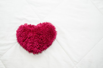 Pink hearts isolated placed on a white background