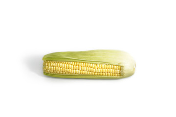 Corn on white background