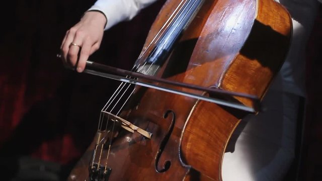 Violin instruments, symphony orchestra stock footage