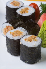 japanese cuisine. sushi on the background