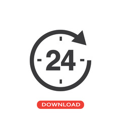 24 hour round the clock icon
