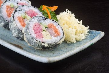 japanese cuisine. sushi on the background
