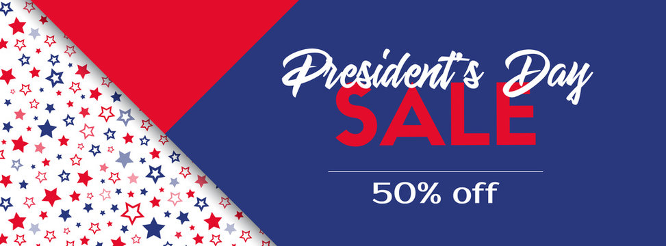 President's day sale. Vector banner template