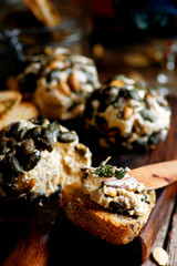 pumpkin herb cheese ball.selective focus