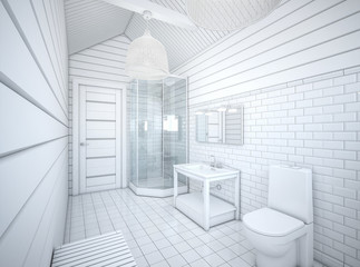 Interior of bathroom 