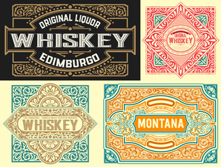 Old cards set with floral details.