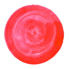 Kreis mit roter Wasserfarbe