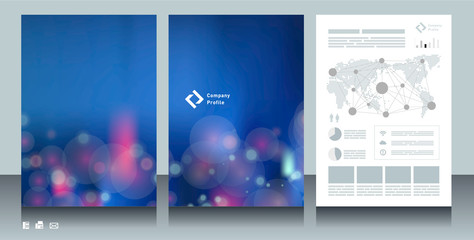 企業パンフレット表紙・テンプレート