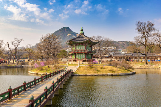 Spring at Gyeongbokgung Palace, Seoul, South Korea