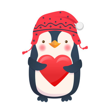 penguin with heart