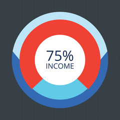 Business data market elements dot bar pie charts diagrams and graphs flat icons set isolated vector illustration.