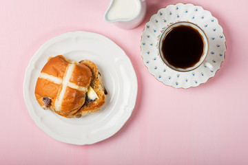 Easter Breakfast with Hot Cross Buns