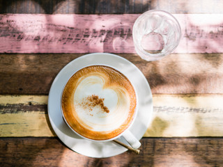 Cup of hot Cappuccino coffee