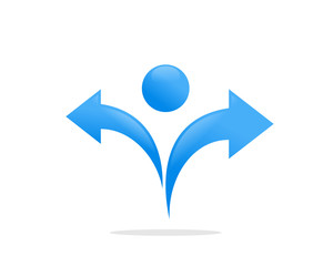 people arrow, logistics