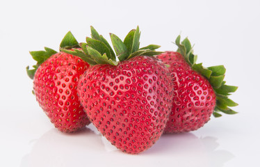 Fresh strawberries on background