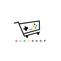 video game shop theme logo template