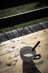 coffee in a summer morning in Austria