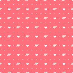 Seamless pattern on Valentines Day. Vector texture for greetings postcard, invitation, banner