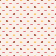 Seamless pattern on Valentines Day. Vector texture for greetings postcard, invitation, banner