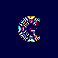 color alphabet letter logo identity template