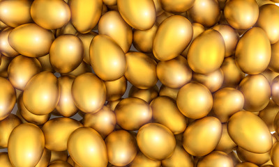 3d easter golden egg