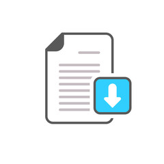 Arrow document download file page icon