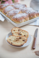 Milchbrötchen mit Schokolade