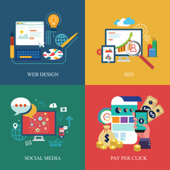 Information Technologies Concept Flat Icons