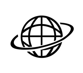 Planet icon vector illustration on white