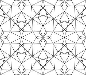 Vector seamless pattern. Abstract geometric ornament.