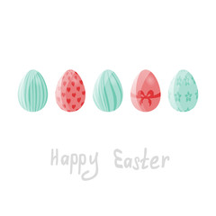  Easter greeting card with eggs