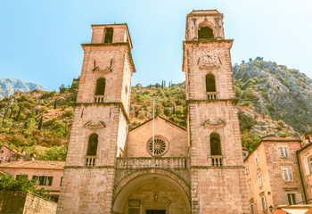 Church of Saint Tryphon in the old town of Kotor.Montenegro.
