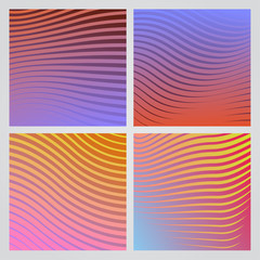 Fototapeta premium Bright colorful trendy abstract gradient lines backgrounds collection