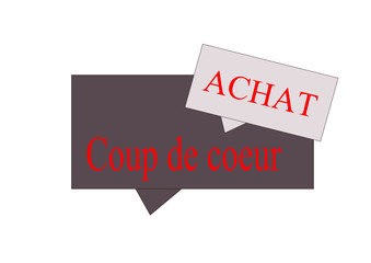 achat,coup de cœur, sur pancarte