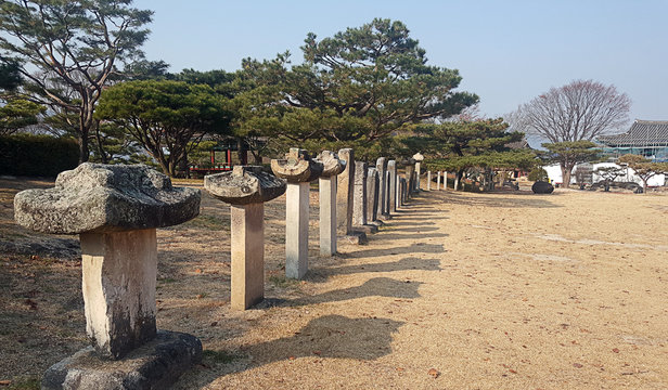 Traditional tomstones in South Korea