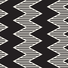 Vector seamless zigzag line pattern. Abstract stylish geometric background. Repeating lattice background