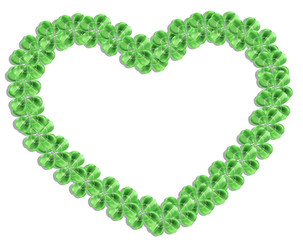green cloverleaf vector frame. lucky concept