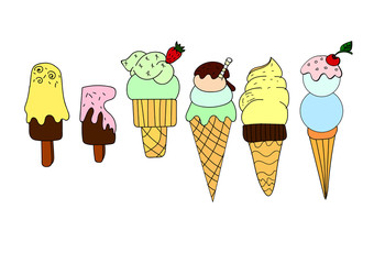 Ice creams collection