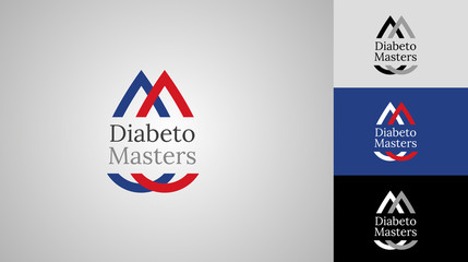 Champions of diabetics, diabetic project vector logo, care for health Ai / EPS 10 vol. 1
