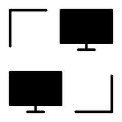 Computer Network Icon. LAN Vector Simple Minimal 96x96 Pictogram