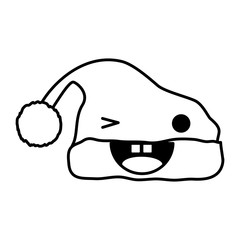 kawaii christmas hat icon