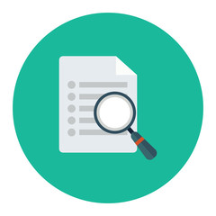 document with magnifying glass vector