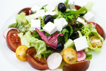 Salad with feta cheese