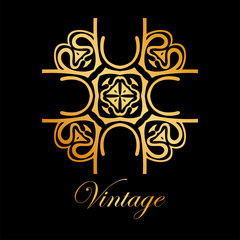 Vintage golden logo
