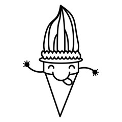 kawaii ice cream icon