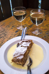 Desert in a traditional restaurant in Austria