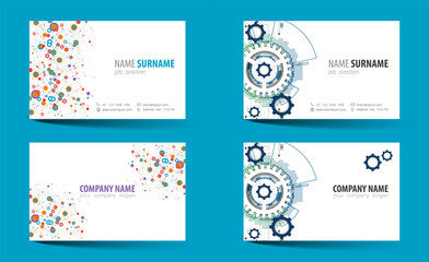 Fototapeta na wymiar Creative double-sided business card template.