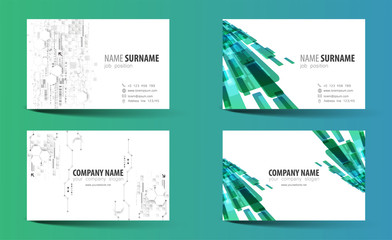 Fototapeta na wymiar Creative double-sided business card template.