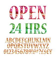 Gold 3D Broadway Alphabet.